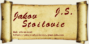 Jakov Stoilović vizit kartica